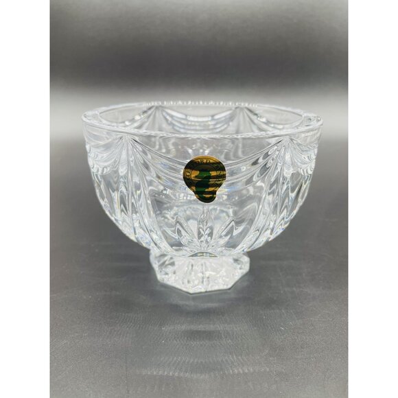 New In Box Waterford Lead Crystal Variety Bowl 5 Inches Across #159850 Footed - Picture 3 of 8